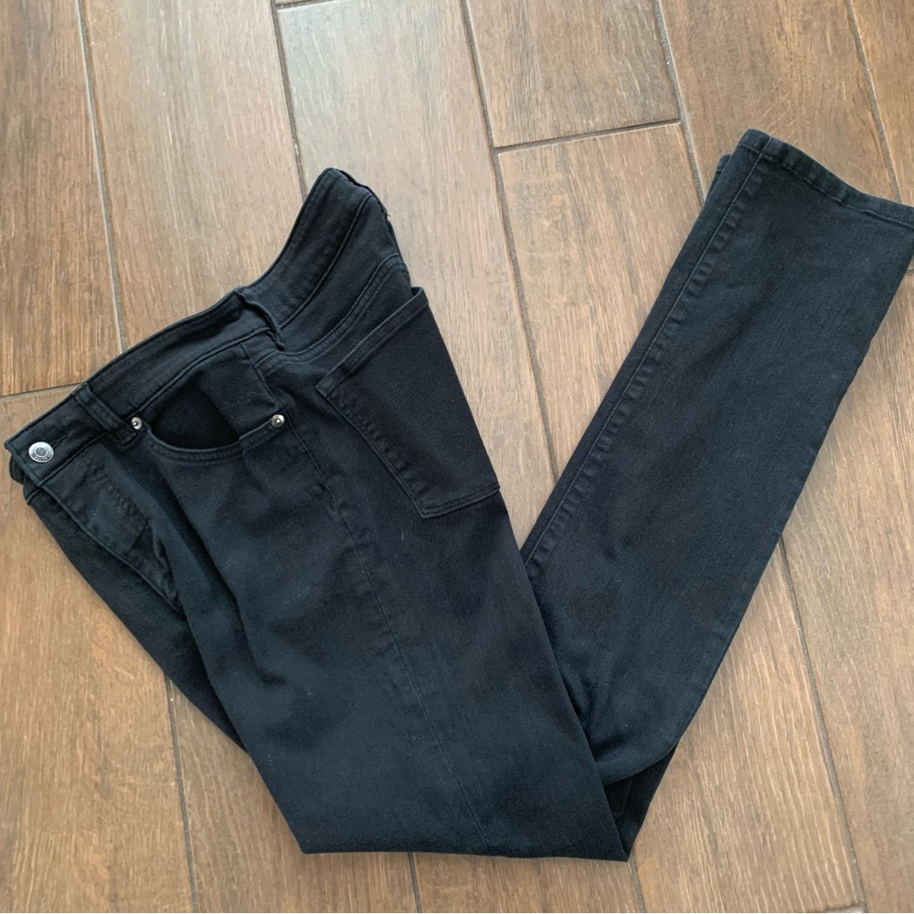 Lauren Ralph Lauren Premier Straight Stretch Black Denim Jeans size 6